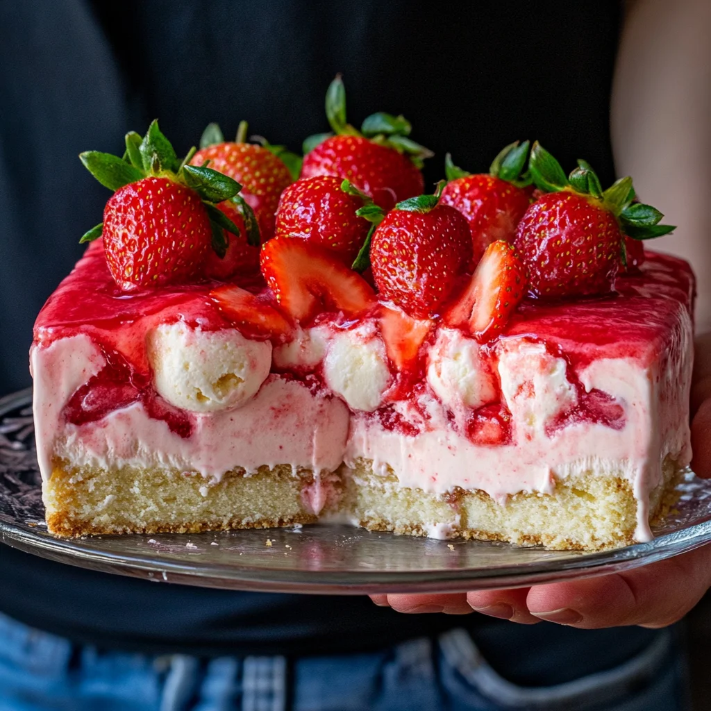 strawberry ice cream cake