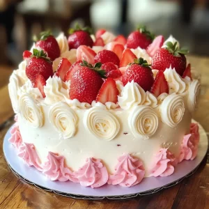 what is strawberry cream cake  made of