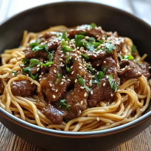 Mongolian Beef Noodles